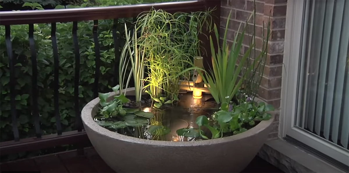 Easy Container Water Feature, Patio Fish Pond